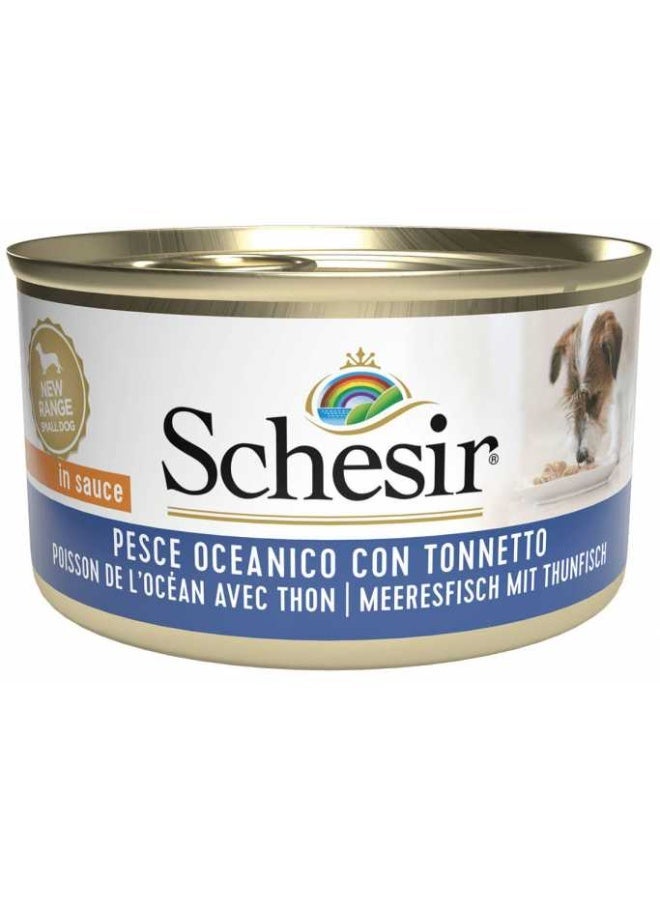 Schesir Dog Wet Food Ocean Fish with Tuna 85g Pack of 14 | Natural Premium Small Dog Meal in Velvety Sauce with Sustainable Fish & High Protein Nutrition - Image 2